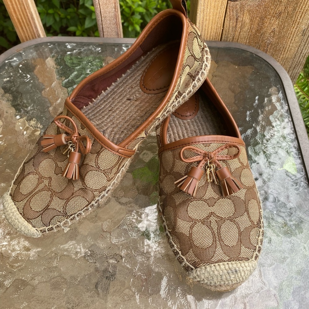 Sz 7 Coach Espadrille Shoes. GUC